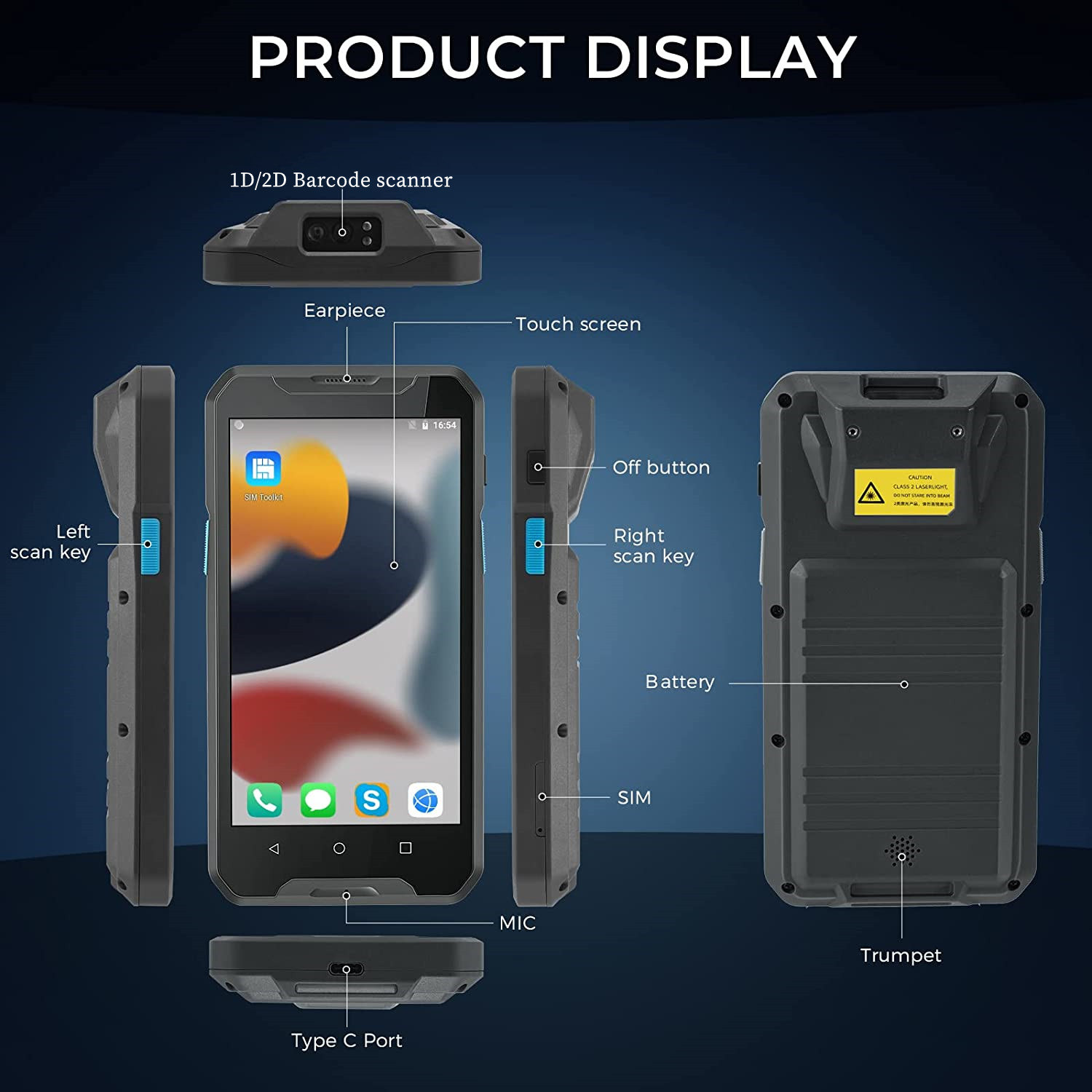 Android 9 4G Ruggedized Wirele - Barcode Scanner 2D reseña y precio