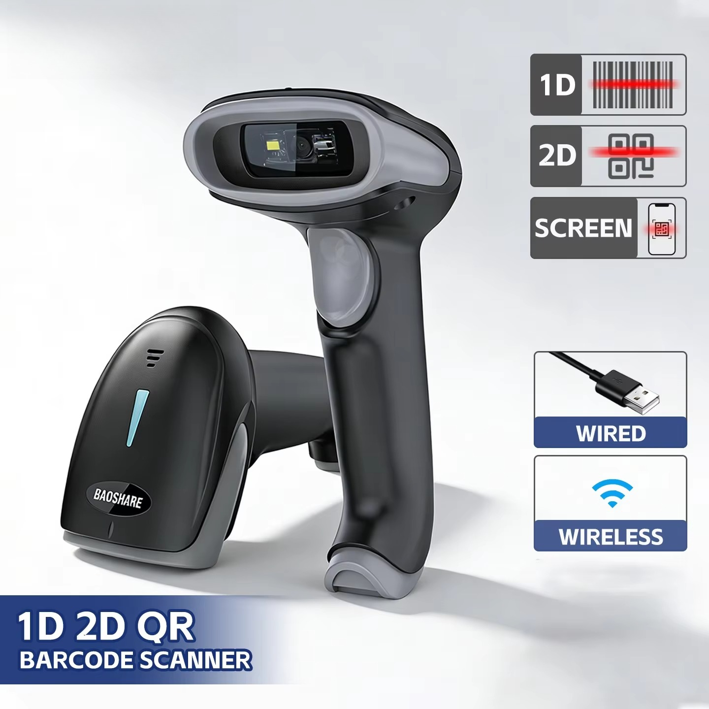 USB Wireless for 2.4G Barcode  - Barcode Scanner 2D reseña y precio