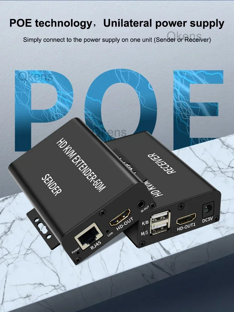 60M HDMI KVM Extender Over Cat - Power Over Ethernet reseña y precio