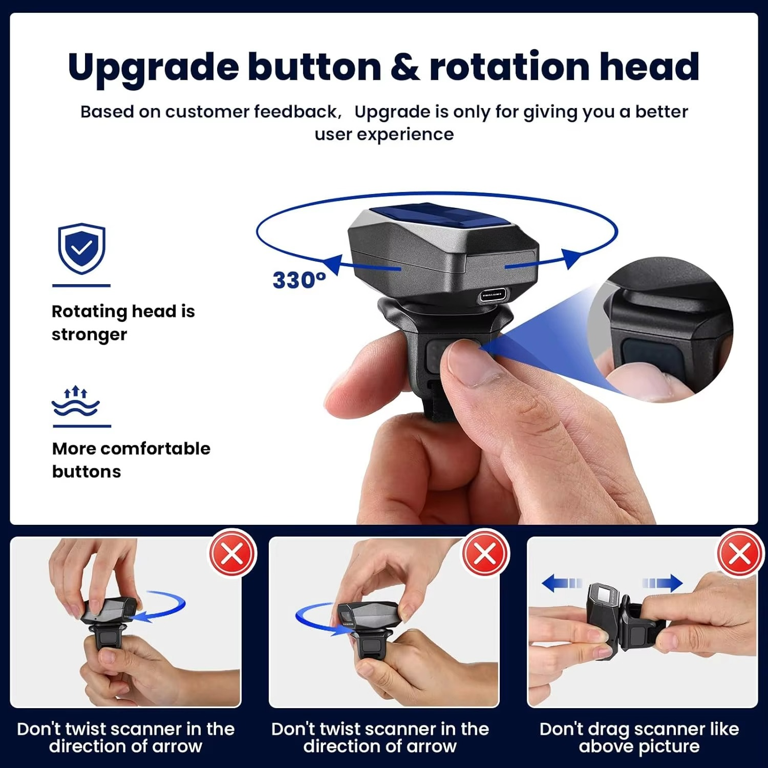Eyoyo Ring Finger 2D Mini Pock - Barcode Scanner 2D reseña y precio