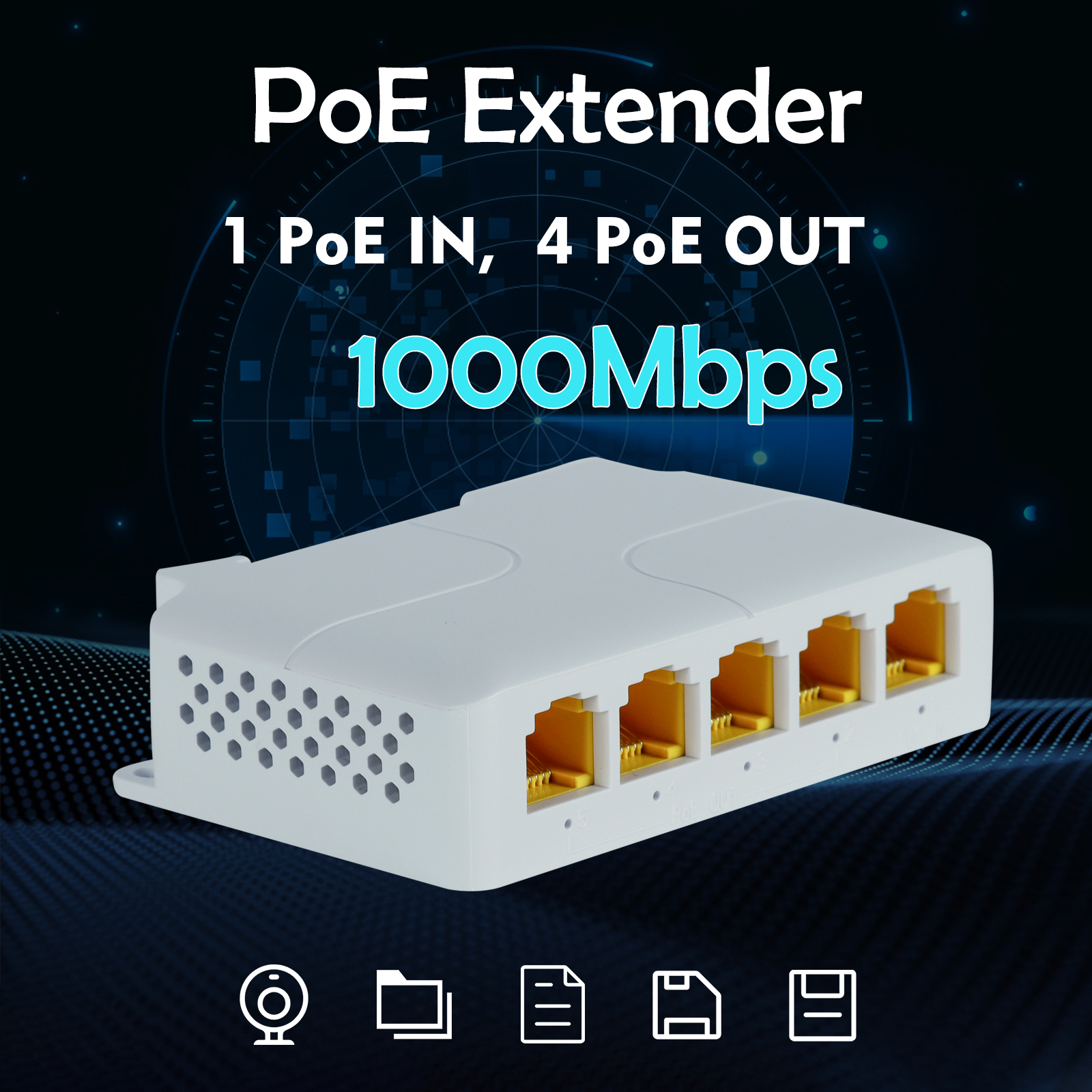 5 Port Gigabit POE Extender 10 - Power Over Ethernet reseña y precio