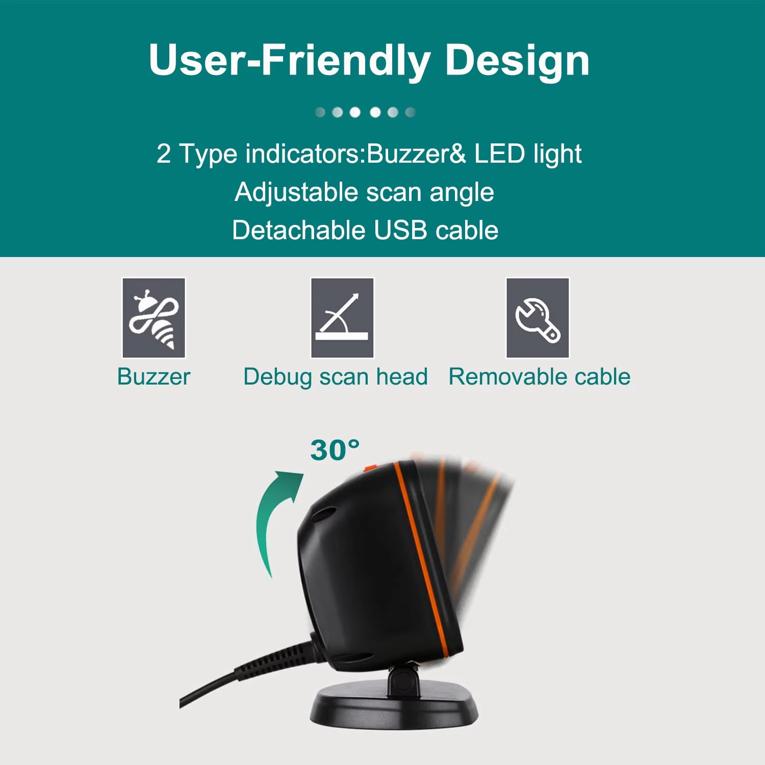 2D Omnidirectional Barcode Sca - Barcode Scanner 2D reseña y precio