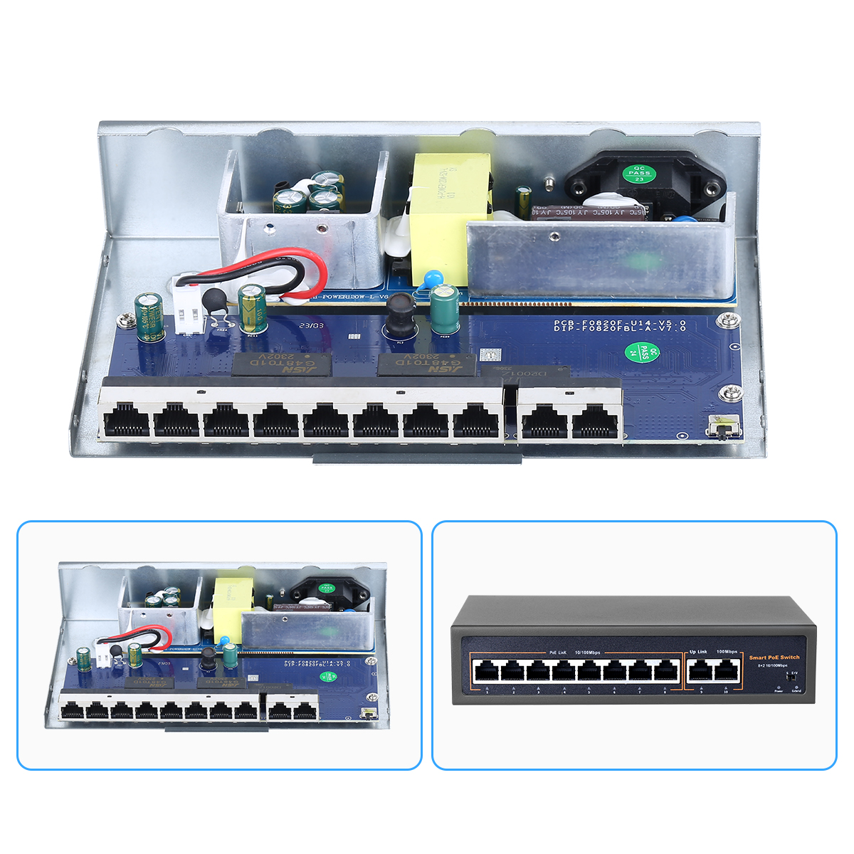 Techage 52V 4CH 8CH 16CH Netwo - Power Over Ethernet reseña y precio