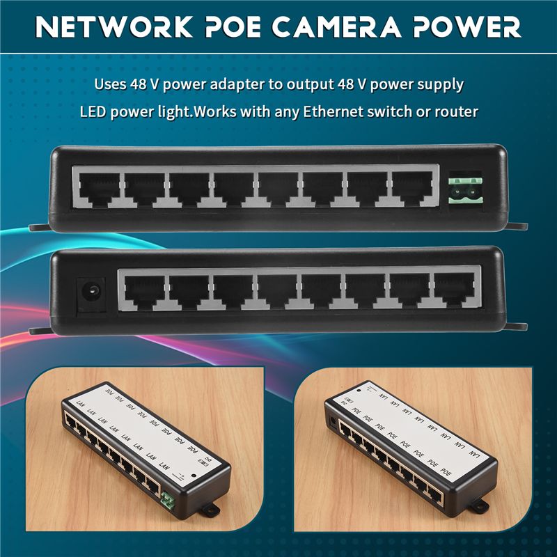 B03B-8 Ports Poe Injector Poe  - Power Over Ethernet reseña y precio